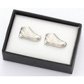 Silver Shoe Kicks Metal Cuff Links